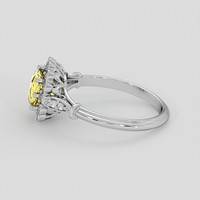 2.00 Ct. Yellow Sapphire Ring, 18K White Gold 4