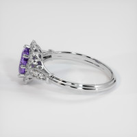 1.15 Ct. Bi Color Sapphire Ring, 18K White Gold 4