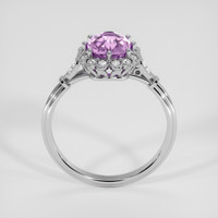 1.35 Ct. Purplish Pink Sapphire Ring, 18K White Gold 3