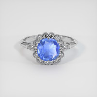 2.51 Ct. Blue Sapphire Ring, 18K White Gold 1