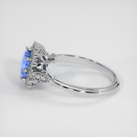 2.51 Ct. Blue Sapphire Ring, 18K White Gold 4