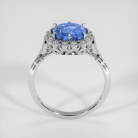 2.62 Ct. Blue Sapphire Ring, 18K White Gold 3
