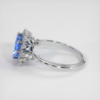 2.62 Ct. Blue Sapphire Ring, 18K White Gold 4