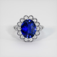 3.07 Ct. Sapphire Ring, 18K White Gold 1