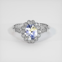 1.32 Ct. Bi Color Sapphire Ring, 18K White Gold 1