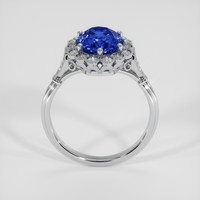 3.01 Ct. Blue Sapphire Ring, 18K White Gold 3