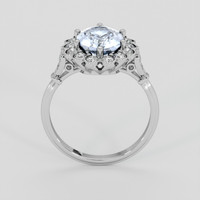 2.09 Ct. Blue Sapphire Ring, 18K White Gold 3