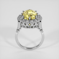 11.16 Ct. Yellow Sapphire Ring, 18K White Gold 3