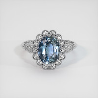 2.25 Ct. Sapphire Ring, 18K White Gold 1