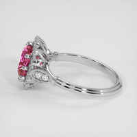 2.52 Ct. Purplish Pink Sapphire Ring, 18K White Gold 4