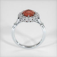 2.58 Ct. Orangish Brown Sapphire Ring, 18K White Gold 3
