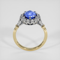 2.84 Ct. Blue Sapphire Ring, 14K White & Yellow 3