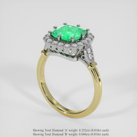 1.89 Ct. Emerald Ring, 18K White & Yellow 2