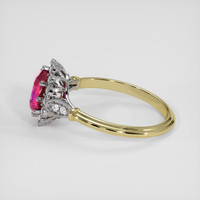 1.03 Ct. Pinkish Red Ruby Ring, 18K White & Yellow 4