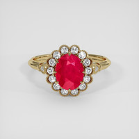 2.26 Ct. Ruby Ring, 10K Yellow Gold 1