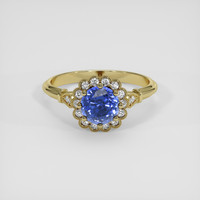 1.44 Ct. Blue Sapphire Ring, 10K Yellow Gold 1