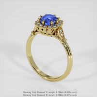 1.44 Ct. Blue Sapphire Ring, 10K Yellow Gold 2