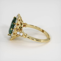 3.55 Ct. Green Sapphire Ring, 10K Yellow Gold 4
