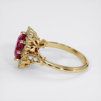 2.43 Ct. Purplish Pink Rhodolite Garnet Ring, 14K Yellow Gold 4
