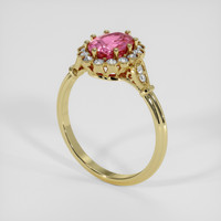 1.11 Ct. Pink Tourmaline Ring, 14K Yellow Gold 2