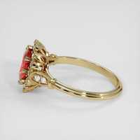 1.50 Ct. Padparadscha Sapphire Ring, 14K Yellow Gold 4