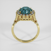 4.62 Ct. Greenish Blue Sapphire Ring, 14K Yellow Gold 3