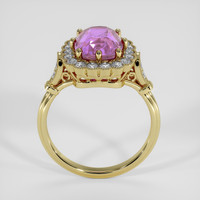 4.20 Ct. Pinkish Purple Sapphire Ring, 14K Yellow Gold 3