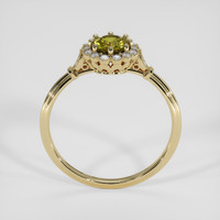 0.79 Ct. Yellowish Green Sapphire Ring, 14K Yellow Gold 3