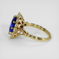 3.31 Ct. Blue Sapphire Ring, 14K Yellow Gold 4