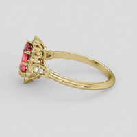 1.51 Ct. Padparadscha Sapphire Ring, 14K Yellow Gold 4