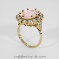 6.62 Ct. Pink Sapphire Ring, 14K Yellow Gold 2