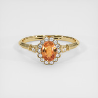 0.69 Ct. Sapphire Ring, 14K Yellow Gold 1