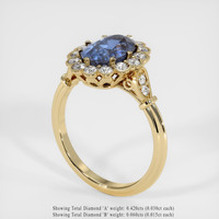 2.32 Ct. Sapphire Ring, 14K Yellow Gold 2