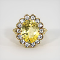 4.88 Ct. Yellow Sapphire Ring, 14K Yellow Gold 1