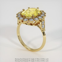 4.88 Ct. Yellow Sapphire Ring, 14K Yellow Gold 2