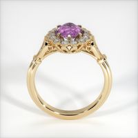 0.80 Ct. Pinkish Purple Sapphire Ring, 14K Yellow Gold 3
