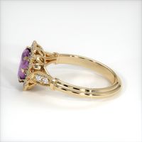 0.80 Ct. Pinkish Purple Sapphire Ring, 14K Yellow Gold 4