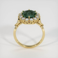 3.55 Ct. Green Sapphire Ring, 14K Yellow Gold 3