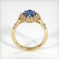 0.96 Ct. Blue Sapphire Ring, 18K Yellow Gold 3