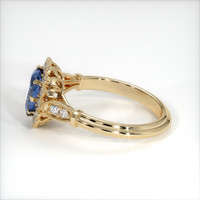 0.96 Ct. Blue Sapphire Ring, 18K Yellow Gold 4