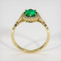 0.66 Ct. Emerald Ring, 18K Yellow Gold 3