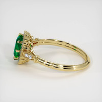 0.66 Ct. Emerald Ring, 18K Yellow Gold 4