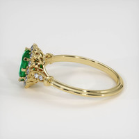 0.67 Ct. Emerald Ring, 18K Yellow Gold 4
