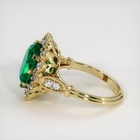 4.54 Ct. Emerald Ring, 18K Yellow Gold 4