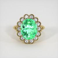4.62 Ct. Emerald Ring, 18K Yellow Gold 1