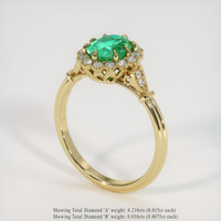 1.04 Ct. Emerald Ring, 18K Yellow Gold 2