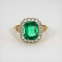 2.36 Ct. Emerald Ring, 18K Yellow Gold 1