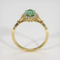 0.66 Ct. Emerald Ring, 18K Yellow Gold 3