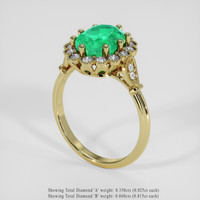 1.87 Ct. Emerald Ring, 18K Yellow Gold 2