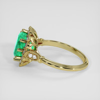 1.87 Ct. Emerald Ring, 18K Yellow Gold 4